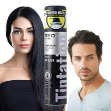Red By Kiss Tijdelijke haarkleurstofspray, sneldrogend en veegvaste stylingspray voor sneldrogend evenement (zwart)