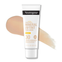 Neutrogena Purescreen+ Sävytetty aurinkovoide kasvoille SPF 30:lla laajaspektri mineraalinen aurinkovoide sinkkioksidilla ja E-vitamiinilla Vedenkest
