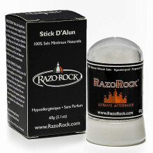 RazoRock Alum Stick - 60 g - Aftershave Stick - Natuurlijke Genezing en Toning voor Scheermes Snijwonden