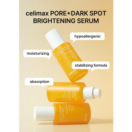 Celimax, Πόρος + Σκοτεινό Σημείο φωτοβελτίωση Σερουμ, 1.01 fl oz (30 ml) 1
