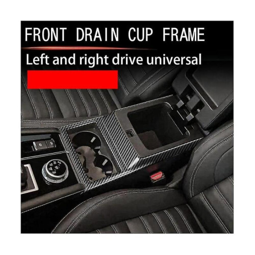 Carbon Fiber Front Console Armrest with Water Cup Holder Left/right Rudder Universal for 2022-2023 2