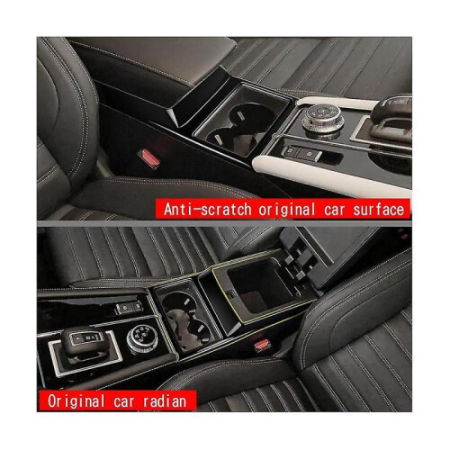 Carbon Fiber Front Console Armrest with Water Cup Holder Left/right Rudder Universal for 2022-2023 1
