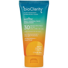 bioClarity SunFilter SPF 30 Mineral Sunscreen Face Lotion | Vegan & Reef Safe (Nenano 100% minerln oxid zinecnat) | Vodeodoln a odoln proti potu