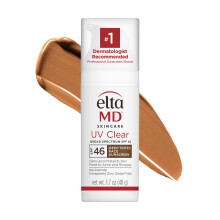 EltaMD UV Clear Deep Tint Face Sunscreen SPF 46 Toned Sunscreen med zinkoxid Oljefri fr knslig hud Acne-bengen hud Ltt hudlkare Rekommendera