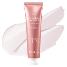 PESTLO Baby Collagen Glow Mask - Korean Peel Off Face Mask Skincare Infused with Reallagen/T3 Vegan Collagen Aginon Volufiline for Elasticity &