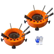 2Pcs Drill Bit Sharpener, 5in/125mm Angle Grinder Attachment for Restoring Sharpness and Precision of 2 to 13 mm 118 Old Bit