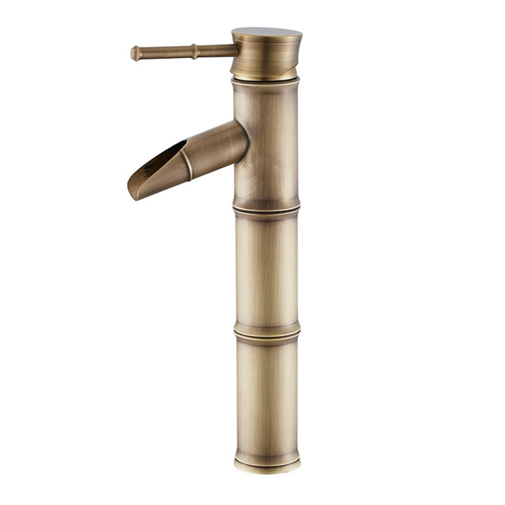 Antique Bathroom Sink Faucet Single Handle One Hole Mixer Tap Bath Lavatory Basin Brass Faucets 820064753953