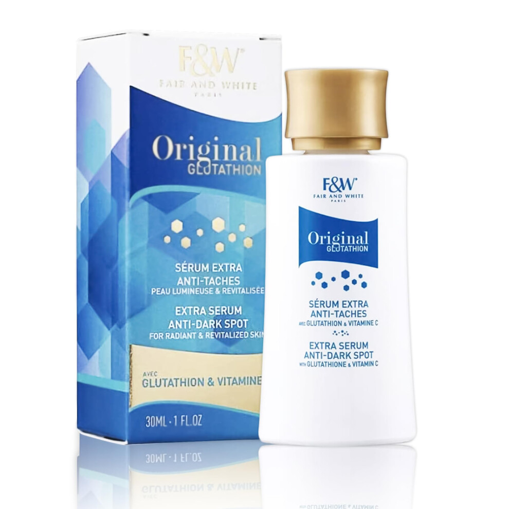 Fair & White White/Dark Fair & Original Glutathione Spot Serum - 1 Fl Oz / 30Ml - Skin Brightening Serum Helps To Reduce Skin Pigmentation - Skin Brightening