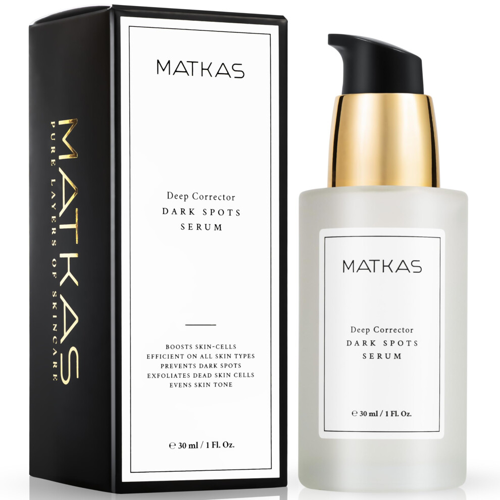 Matkas Dark Korean Spot Remover For Face Serum - For Uneven Skin Tone Hyperpigmentation Treatment Spot Corrector Discoloration Correcting