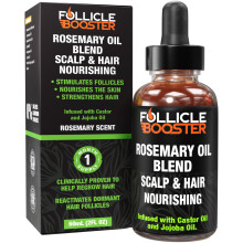 FOLLICLE BOOSTER Organiczny olejek na porost wlosw z rozmarynem Kompozycja premium z naturalnymi olejkami do wlosw dla kobiet i mezczyzn Orzezwiaja