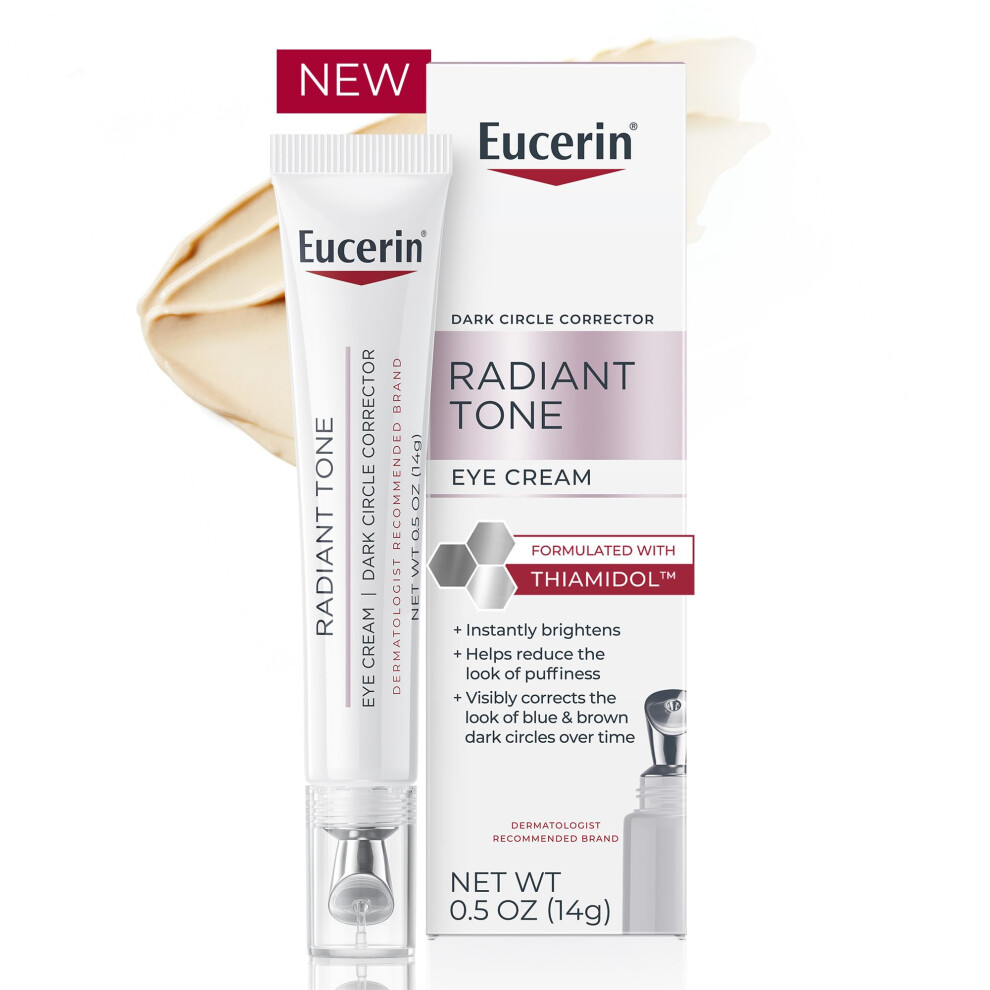 Eucerin Radiant Tone Eye Cream Dark Circle Corrector  Eye Brightening Cream with Thiamidol and Hyaluronic Acid  Helps Reduce the Look of Eye Puff