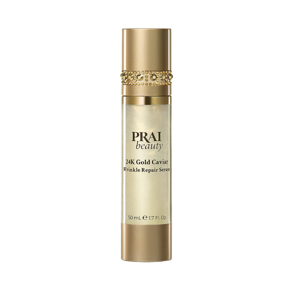 Prai Beauty 24K Gold Caviar Wrinkle Repair Serum For Face | Anti-Aging Serum With Hyaluronic Acid To Plump And Fill In Wrinkles | Anti-Wrinkle Se