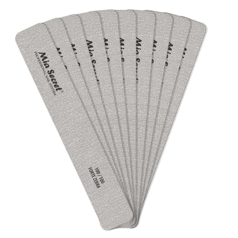 Mia Secret Forte Zebra Jumbo-Nagelfeile (Pink Center 10)-image