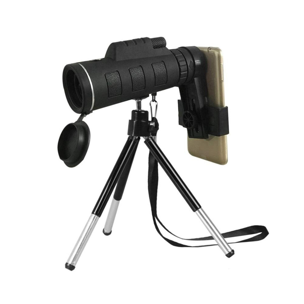 40X60 Monocular Telescope Wide Angle Hd Prism Scope With Compass Phone Clip Tripod Outdoor Telescope 940534655010