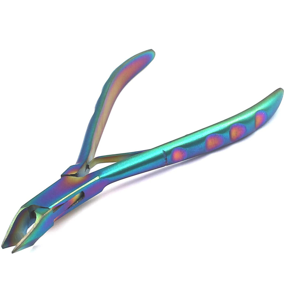 Aaprotools Colorful Cuticle Nipper Manicure Nail Clipper Cutter Trimmer Manicure Nail Tool (Multicolor) Rainbow A+ Quality