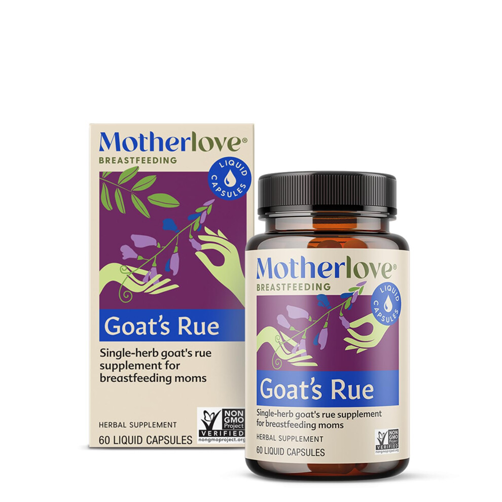 Motherlove Goats Rue (60 Liquid Caps) Lactation Supplement For Breast Tissue Development & Supporting Breast Milk Supply -Non-Gmo Organic Herbs