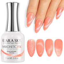 KIARA SKY Gel Polish MagneticFX Magnetic Cat Eye Effect Soak Off 0,5 fl oz Peachspark (broskvove ruov korl)