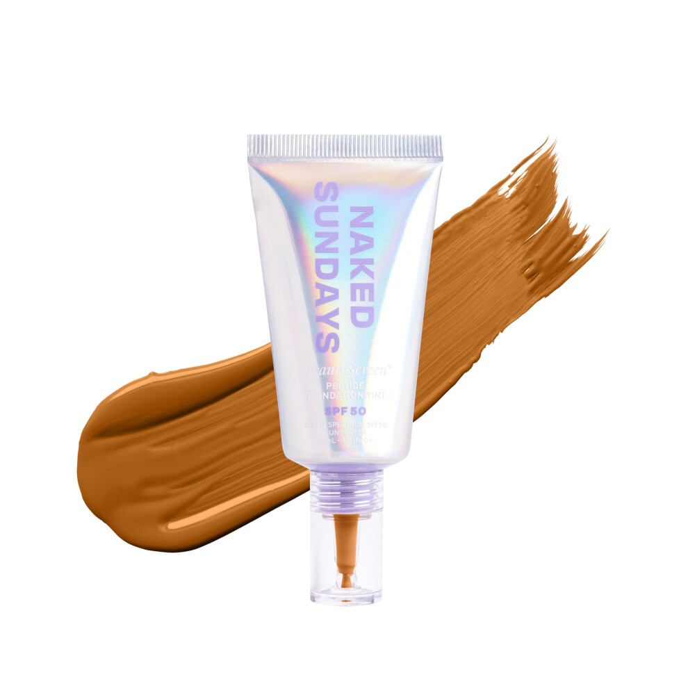 Naked Sundays Light Beautyscreen Spf 50 Mineral Peptide Foundation Tints 2-In-1 Spf And Skin Tint Radiant With Buildable Coverage Infused With