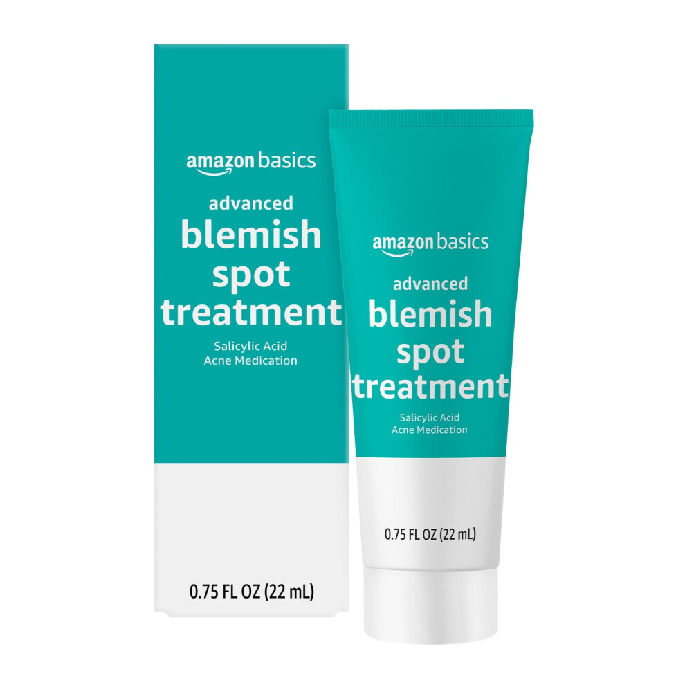 Amazon Basics Advanced Blemish Spot Treatment with 2% Salicylic Acid Acne Medication  0.75 Fluid Ounces  1-Pack