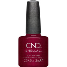 CND Shellac Gel Lak na nehty Dlouhotrvajc barva na nehty se tetcem, kter obepn krivky Cerven/Vnov lak 0,25 fl oz