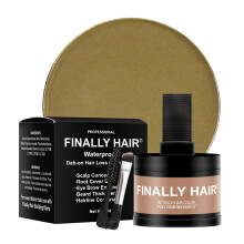 Endlich Haar Sandy Blonde Hair Fibers & Loss Concealer Hairline Creator Augenbrauenverstärker und Bartfüller – Schattenpuder (Mittelblond)