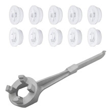 Bung Caps Includes 10 Thread Caps Drum Bung Hole Cap with Drum Wrench Drum Plug Bung Wrench for 15/