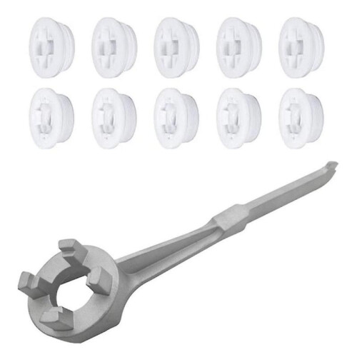 Bung Caps Includes 10 Thread Caps Drum Bung Hole Cap with Drum Wrench Drum Plug Bung Wrench for 15/