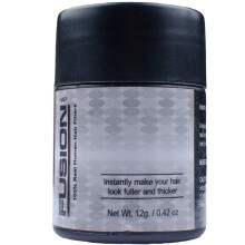 HAIR FUSION - 100% Echthaarfasern - Versteckt kahle und dünne Stellen - Wurzelauffrischer - Volumizer - Unisex (0,43 Unzen, Hellbraun)