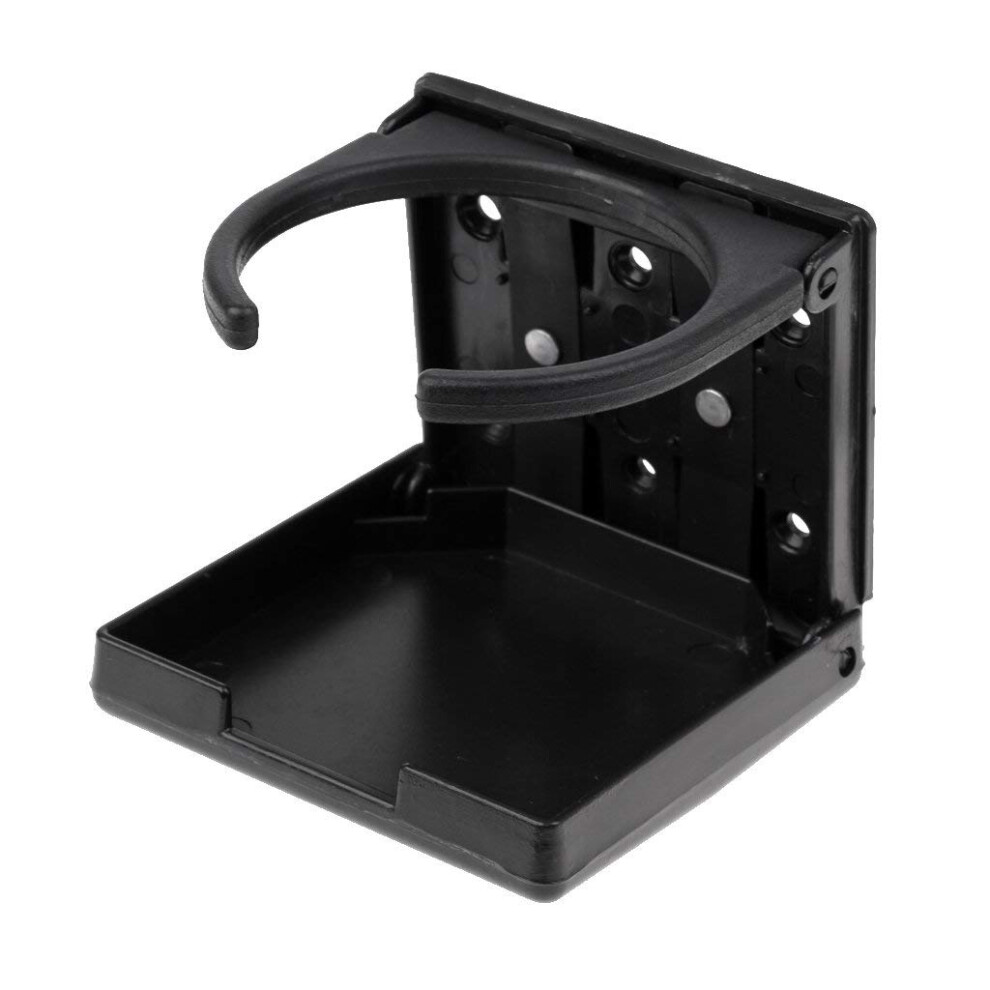 Folding Nylon Vertical Drink Holder Water Bottle Cup Mug Beverage Storage Rack Holder Bracket For Marine Boat/Yacht/Caravan/Car/Truck Black 820064754516