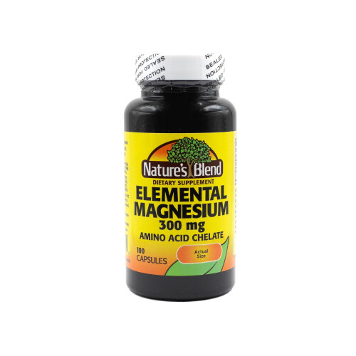 Nature's Blend Elemental Magnesium Amino Acid Chelt 300 mg 100 Count