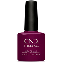 CND Shellac Gel Lak na nehty Dlouhotrvajc barva na nehty se zakrivenm tetcem Plum/Berry Polish 0,25 fl oz