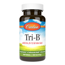 Carlson, Tri-B mit B6, B12 & Folsäure, 360 Tabletten