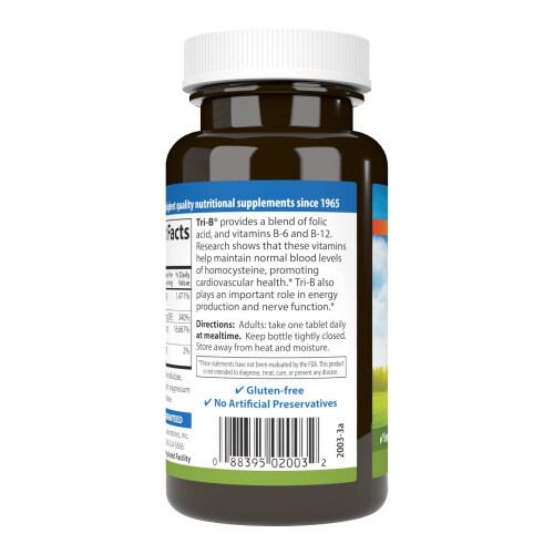 Carlson, Tri-B mit B6, B12 & Folsäure, 360 Tabletten 2