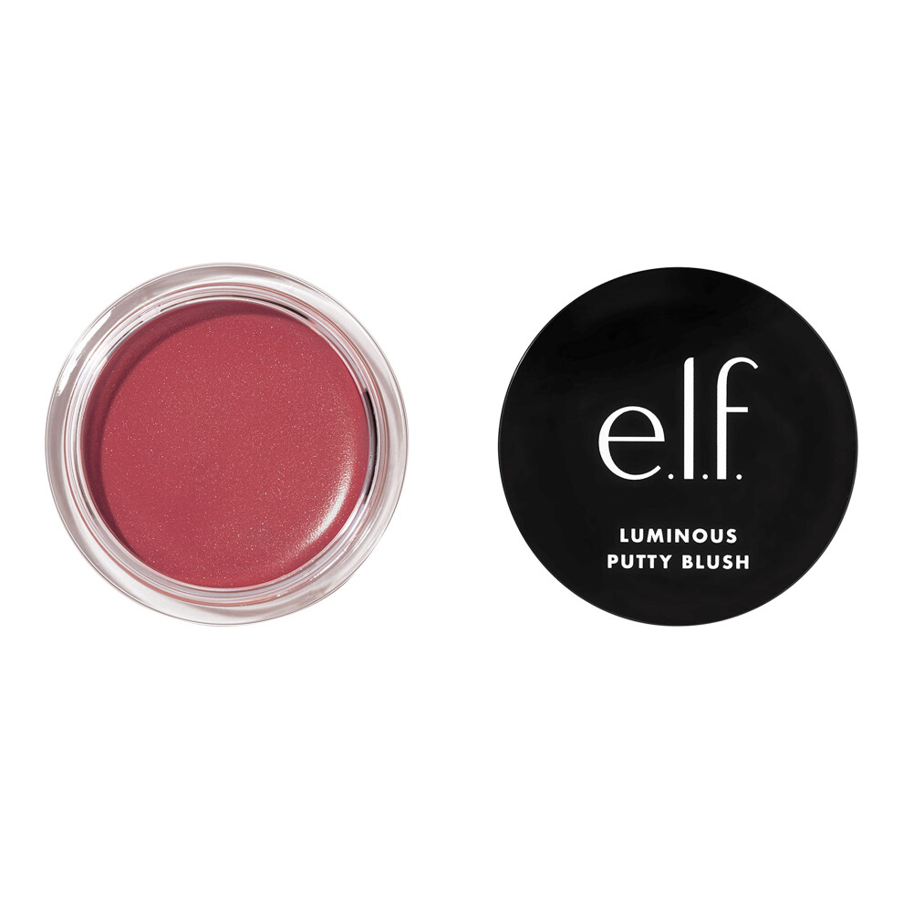 E.l.f. Luminous Putty Blush, Putty-To-Powder, Buildable Blush With A Subtle Shimmer Finish, Highly Pigmented & Creamy, Vegan & Cruelty-Free, St. Barts