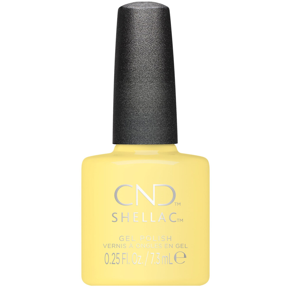 CND Shellac Gel Nail Polish  Long-lasting NailPaint Color with Curve-hugging Brush  Yellow/Gold Polish  0.25 fl oz