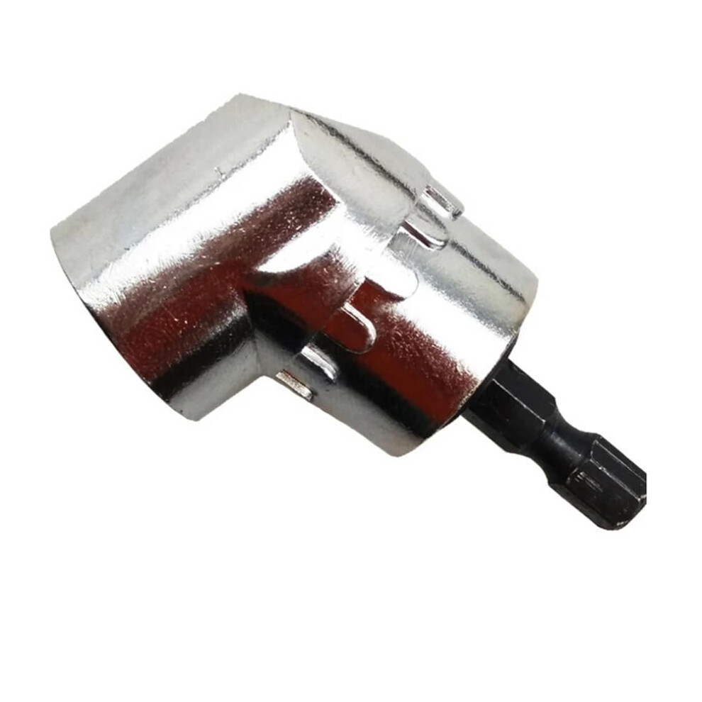 105 Degrees 1/4'' Electric Hex Drill Bit Adjustable Hex Bit Angle Driver Screwdriver Socket Holder Adaptor Tools, Silver 940534655836