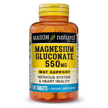 Mason Natural, Magnesiumgluconat, 550 mg, 100 Tabletten
