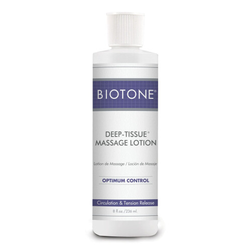 BIOTONE Deep Tissue Massage Lotion Rich Texture Lasting Glide Use for Swedish Trigger Point Sports and Deep Tissue Smooth Application Uns