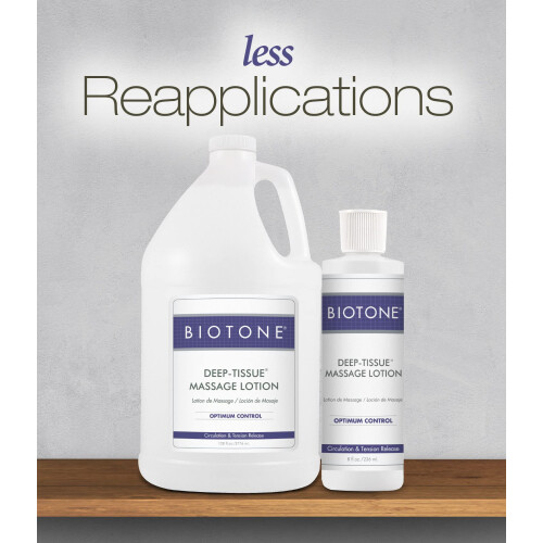 BIOTONE Deep Tissue Massage Lotion Rich Texture Lasting Glide Use for Swedish Trigger Point Sports and Deep Tissue Smooth Application Uns 2