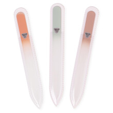 Czech Glass Nail File Set 3PCs Muted Fall Colors Nail Filers by Bona Fide Beauty - Perfect Fall Nails Files Beauty Gifts for Bridesmaids