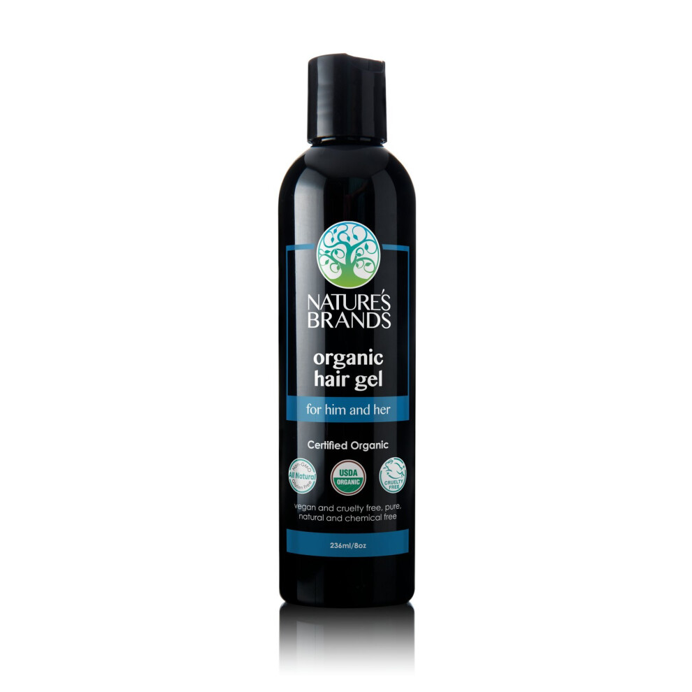Nature's Brands Hair Gel Organic 8 Oz Bottle Made By Herbal Choice Mari