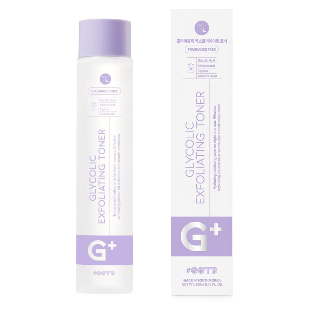 #Ootd Aha Bha Toner [8.45 Fl Oz] - Glycolic Acid Toner Salicylic Acid Toner Face Toner For Women Anti Aging Hydrating Exfoliating Toner For Ni