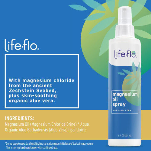 Life-flo, Magnesiumöl-Spray mit Aloe Vera, 8 fl oz (237 ml) 1