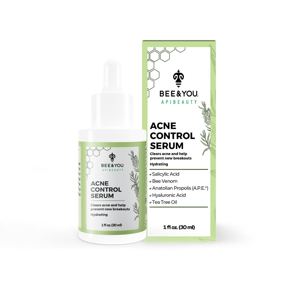 Biene & Du Bee And You Acne Treatment With Salicylic Acid Bee Venom And 100% Natural Propolis Extract Acne Serum For Face And Body To Control And Clear Bre