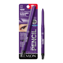 REVLON ColorStay Pencil, wasserfester Eyeliner, wischfestes Augen-Make-up mit integriertem Anspitzer, 214 Grape, 0,01 oz