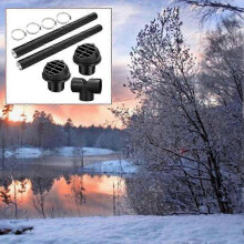 75mm Car Heating Pipe Duct T Piece Warm Air Outlet Vent Hose Clips Set