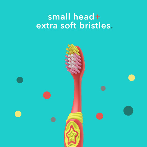 Colgate Colgate Hum Kids Smart Manual Remplacement Brosse de dents Pack jaune et corail - 2 COMPLE 2