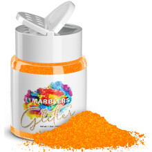 MARBLERS Neon Glitter [Fluorescent Oranje] 1.5oz (42g) | Fijn | Niet-toxisch, Vegan