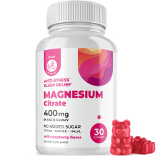 DR. MORITZ Magnesium-Gummibrchen fr Erwachsene Zuckerfreie, beruhigende Magnesium-Gummibrchen Himbeergeschmack Gentechnikfrei, 400 mg (3