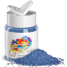 MARBLERS Holografischer Glitzer [Holo Denim] 1,5 Unzen (42 g) | Fein | Ungiftig, vegan, tierversuchsfrei | Gesicht Krper Lidschatten Haar Festival P